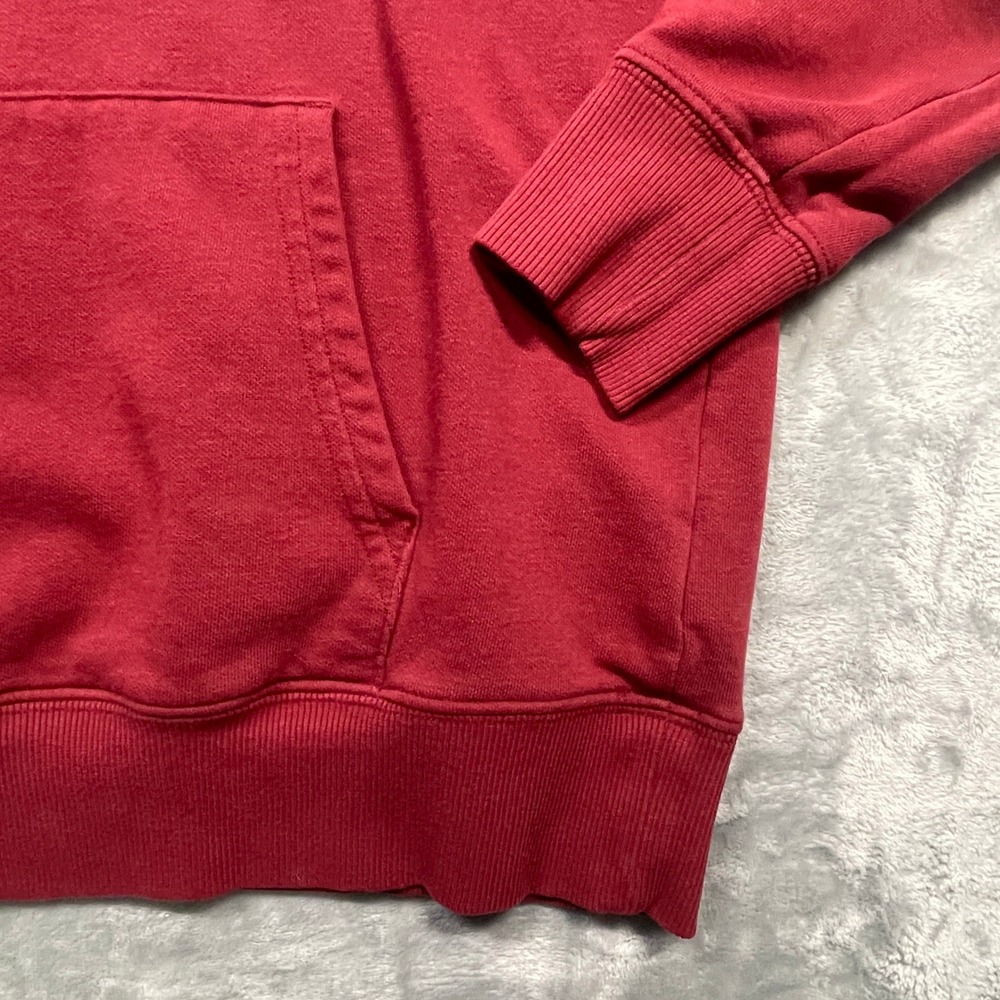 The North Face Hoodie Women Small Burgundy Half Dome Logo Pullover Sweatshirt - Picture 2 of 10